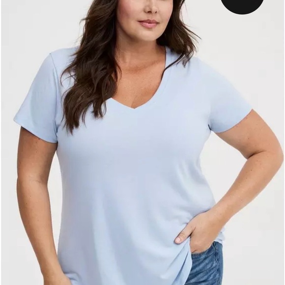 Torrid Classic Short Sleeve V-Neck Tees - Light Blue, Navy Blue and Gray. NWOT - Picture 3 of 4